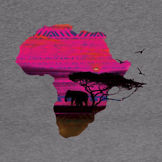 Pink Kente African Sky by digitaldoodlers